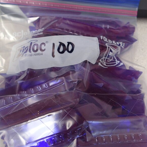 Hanging File Folder Tabs- Purple lot of 100 - Picture 2 of 3